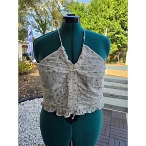 American Eagle XL Floral Halter Top